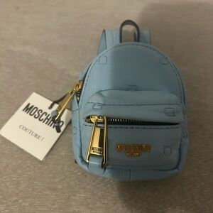 Moschino Couture Mini Leather Backpack-Bag/Belt Bag/Keychain NWT